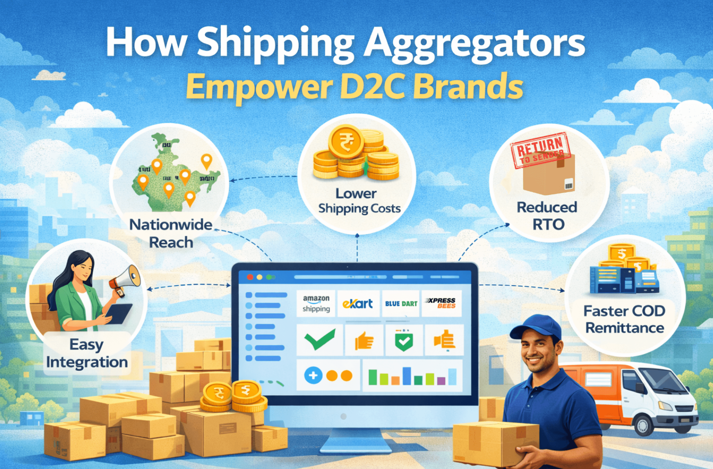 How Shipping Aggregators Help D2C Brands Scale?